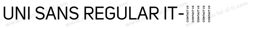 UNI SANS REGULAR IT字体转换